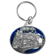 Steam Locomotive Metal Key Chain with Enameled Details